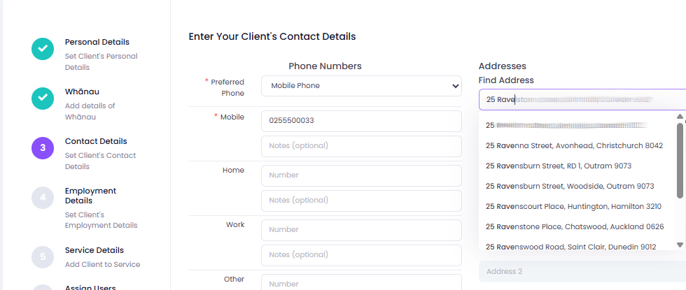 Add a new client