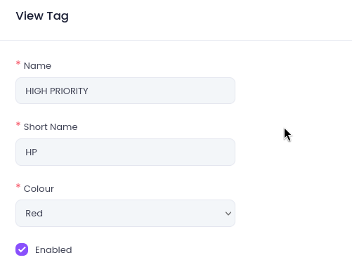 Configure Tags