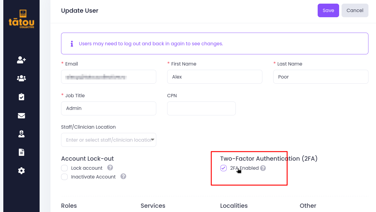 Adding users